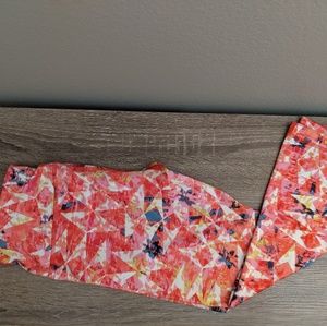 Bright patterned calf length leggings